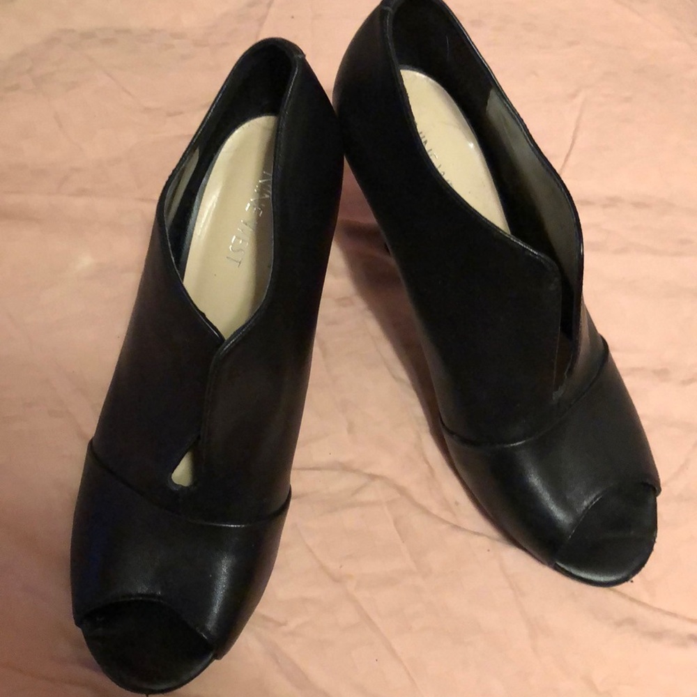 Open toe booties